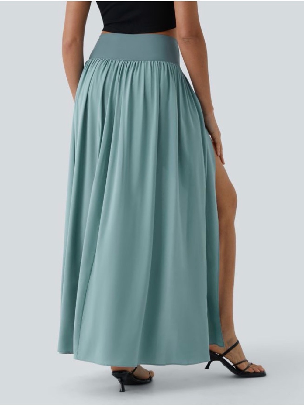 Halara Breezeful High Waisted 2-in-1 Flowy Quick Dry Maxi Casual Skirt xsmall - Picture 2 of 6